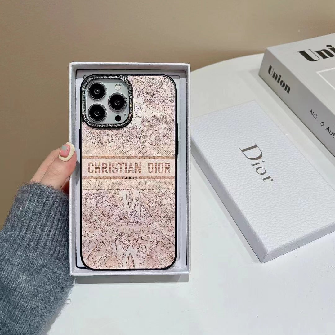 Custodia per telefono stampata rosa per iPhone