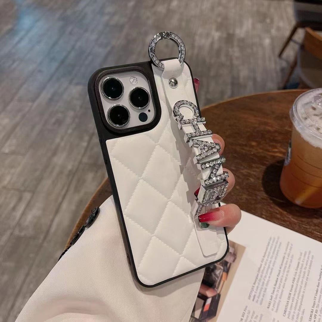 Custodia per telefono con cinturino scintillante per iPhone