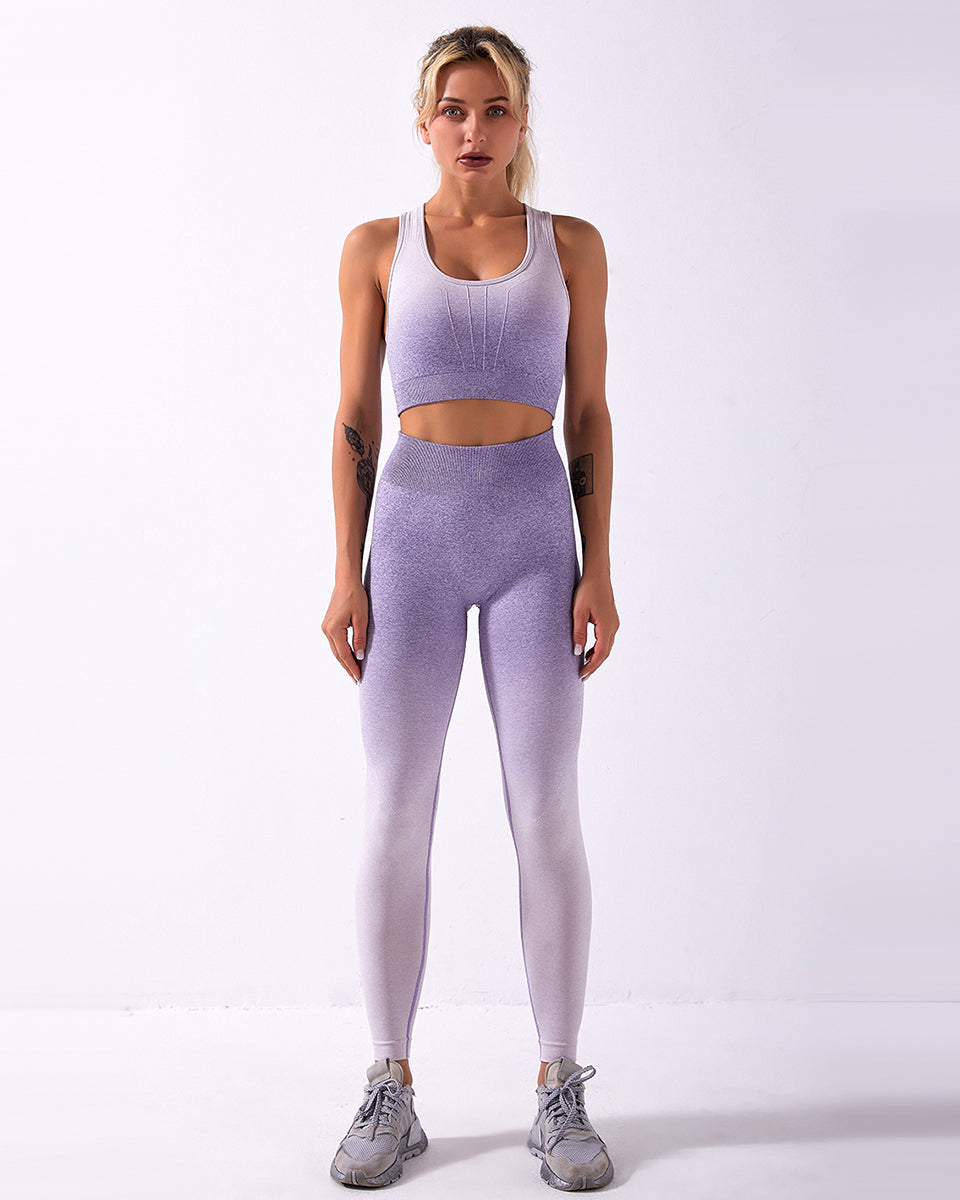 Leggings senza cuciture Calico Ombre - Viola