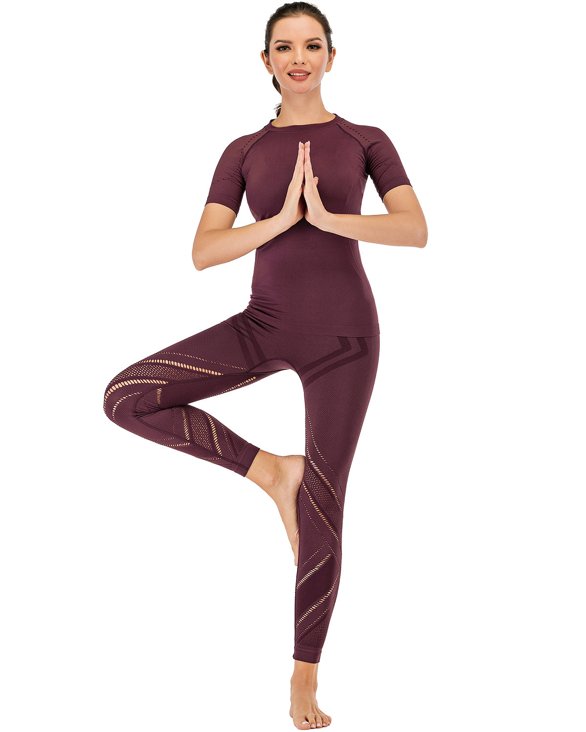 Leggings Chantele Hollow Out - Rosso