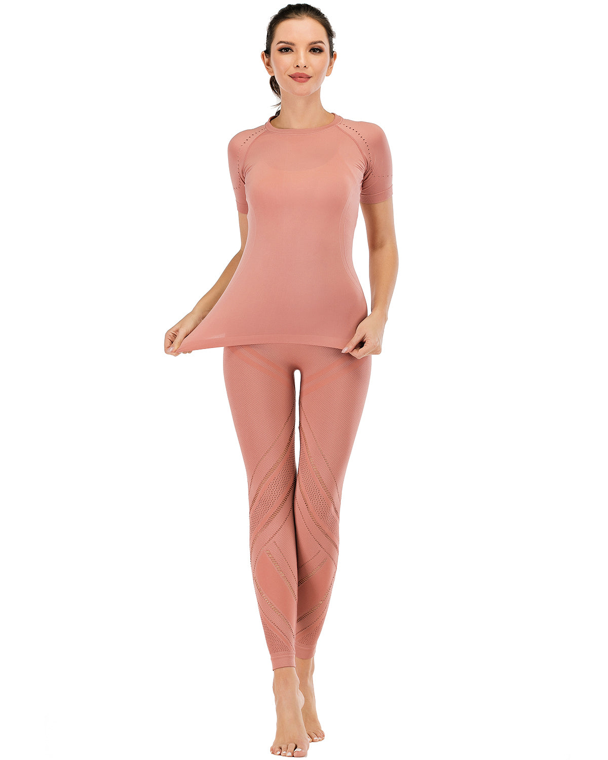 Leggings Chantele Hollow Out - Rosa