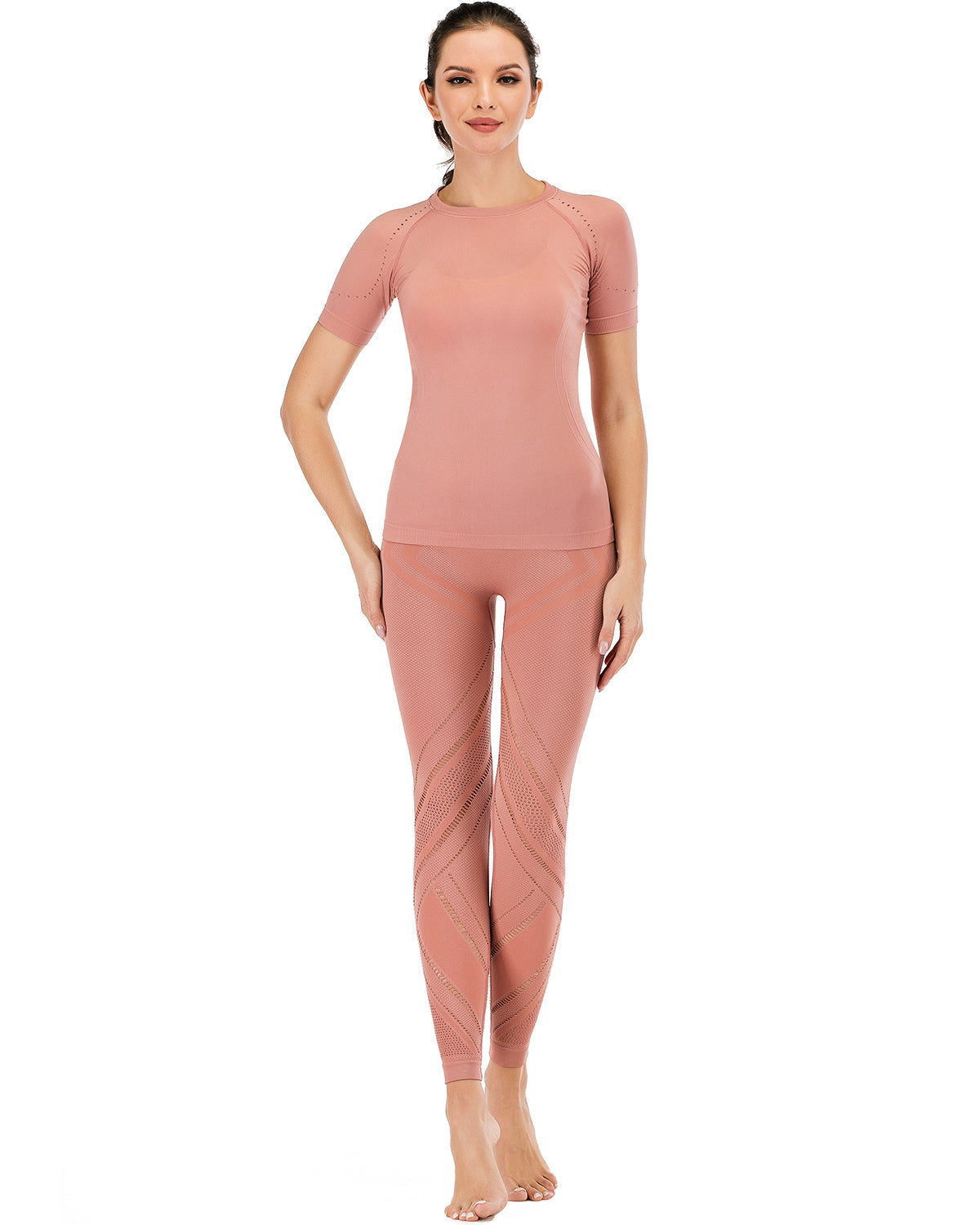 Leggings Chantele Hollow Out - Rosa