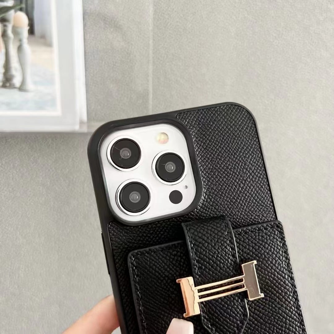 Custodia per telefono con porta carte di lusso per iPhone
