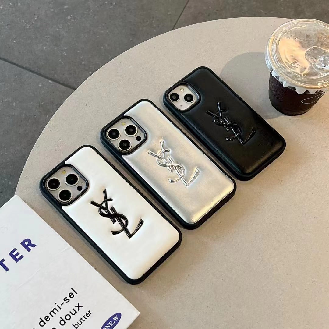 Custodia per telefono con lettere alla moda per iPhone