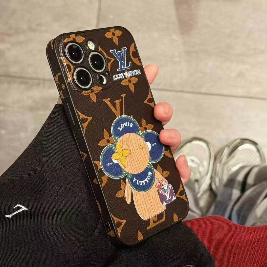 Custodia per telefono a forma di bambola girasole per iPhone