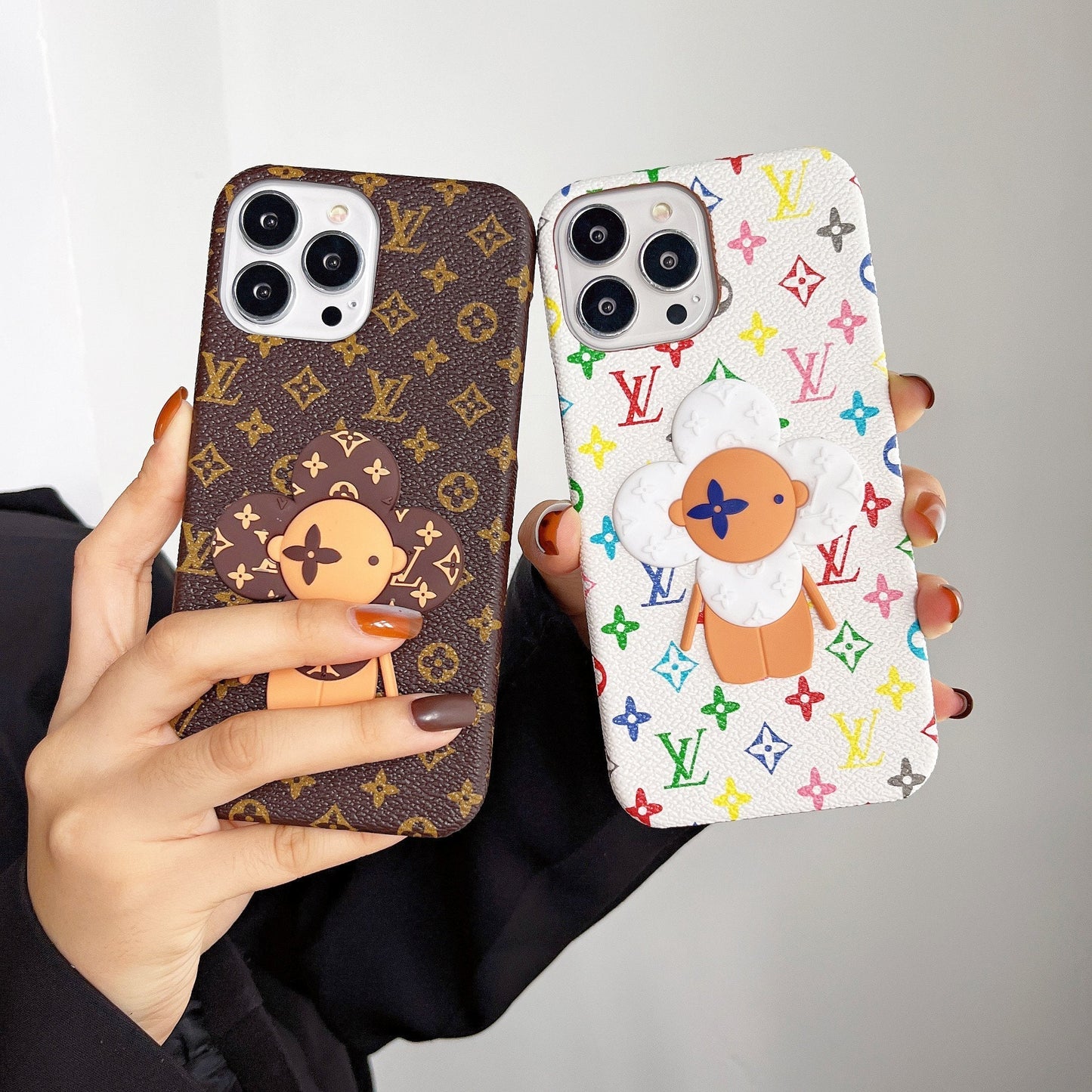 Custodia per telefono con motivo floreale per iPhone