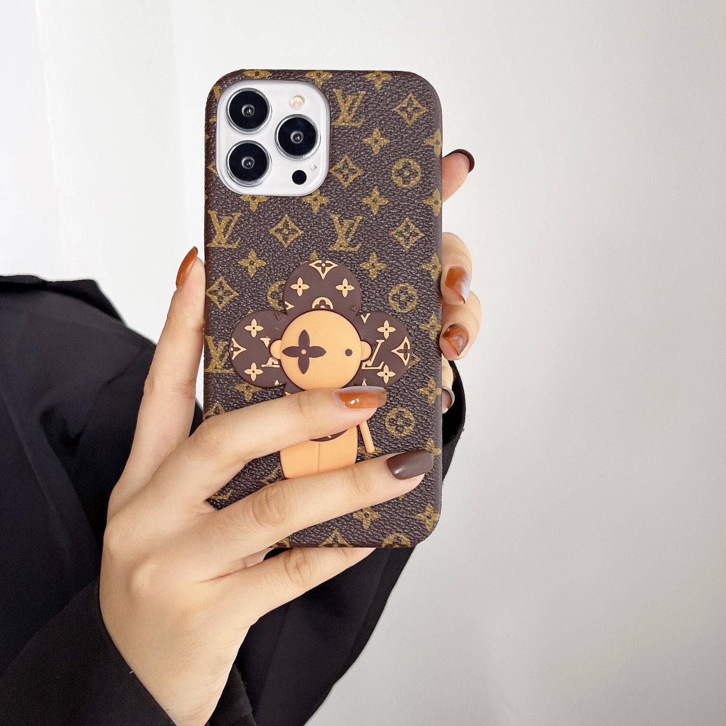 Custodia per telefono con motivo floreale per iPhone