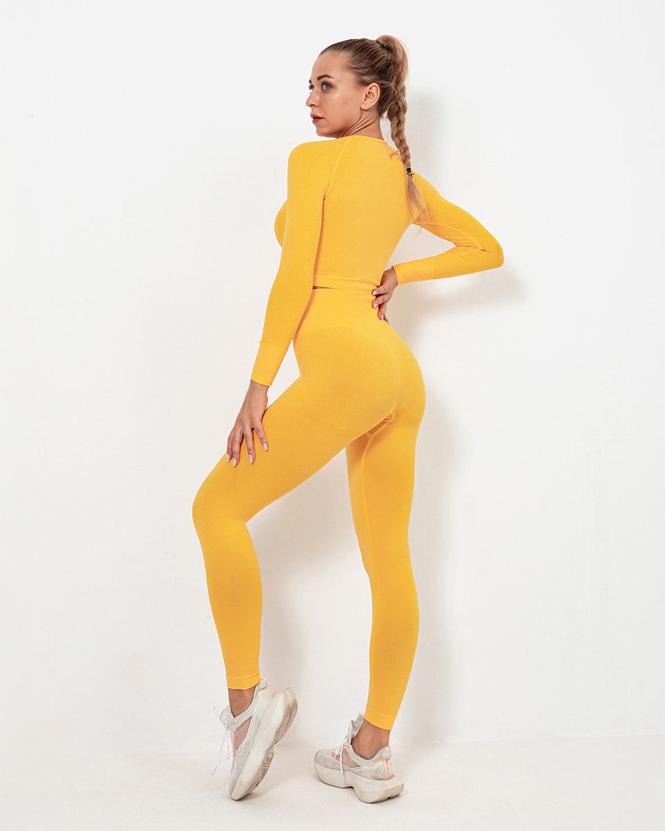 Leggings senza cuciture Felicity - Giallo