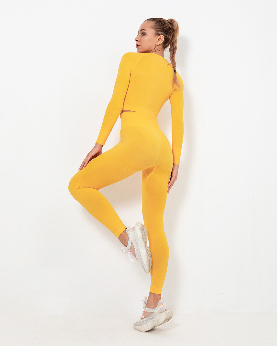 Leggings senza cuciture Felicity - Giallo