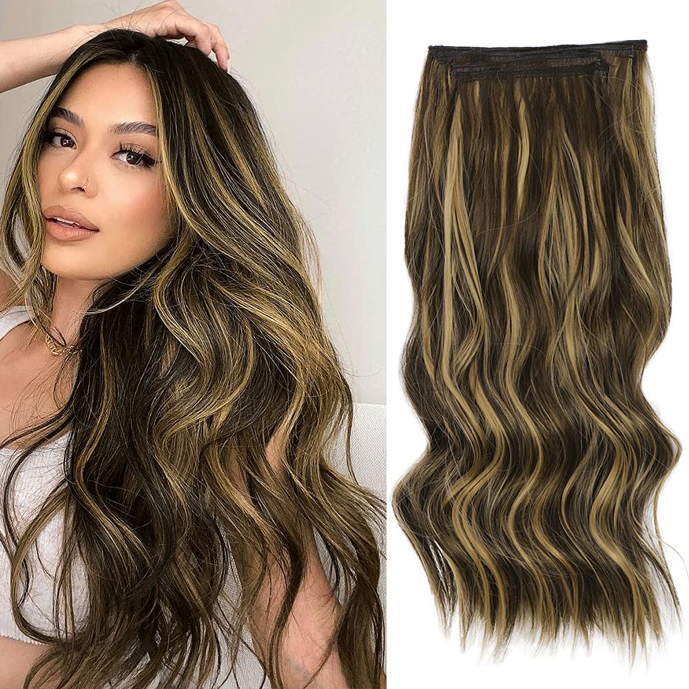 Extension per capelli lunghi e ondulati con clip (4 pezzi)