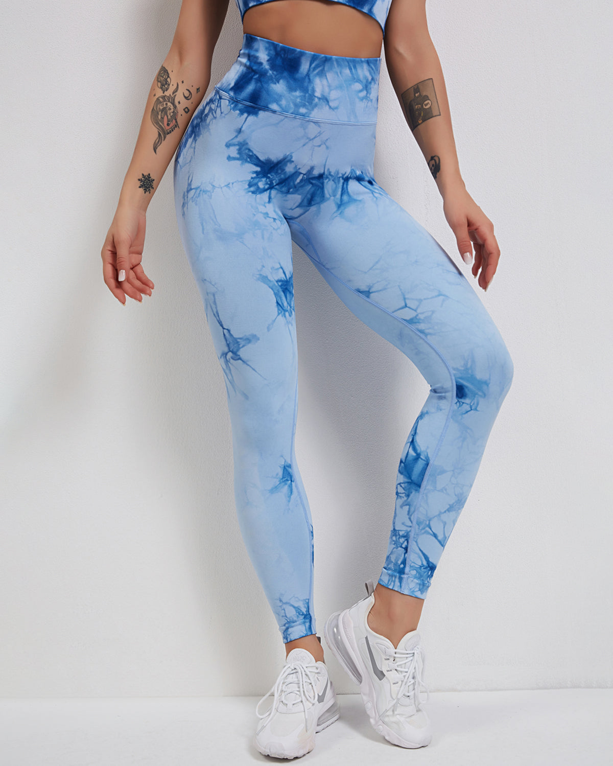 Leggings senza cuciture Fojo Dye - Blu