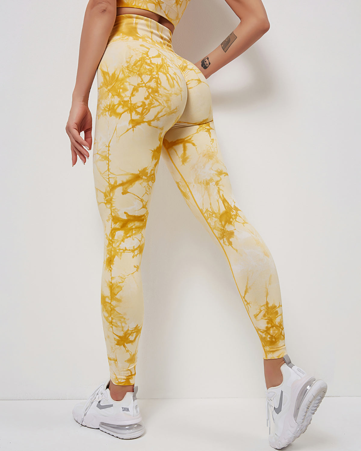Leggings senza cuciture Fojo Dye - Giallo