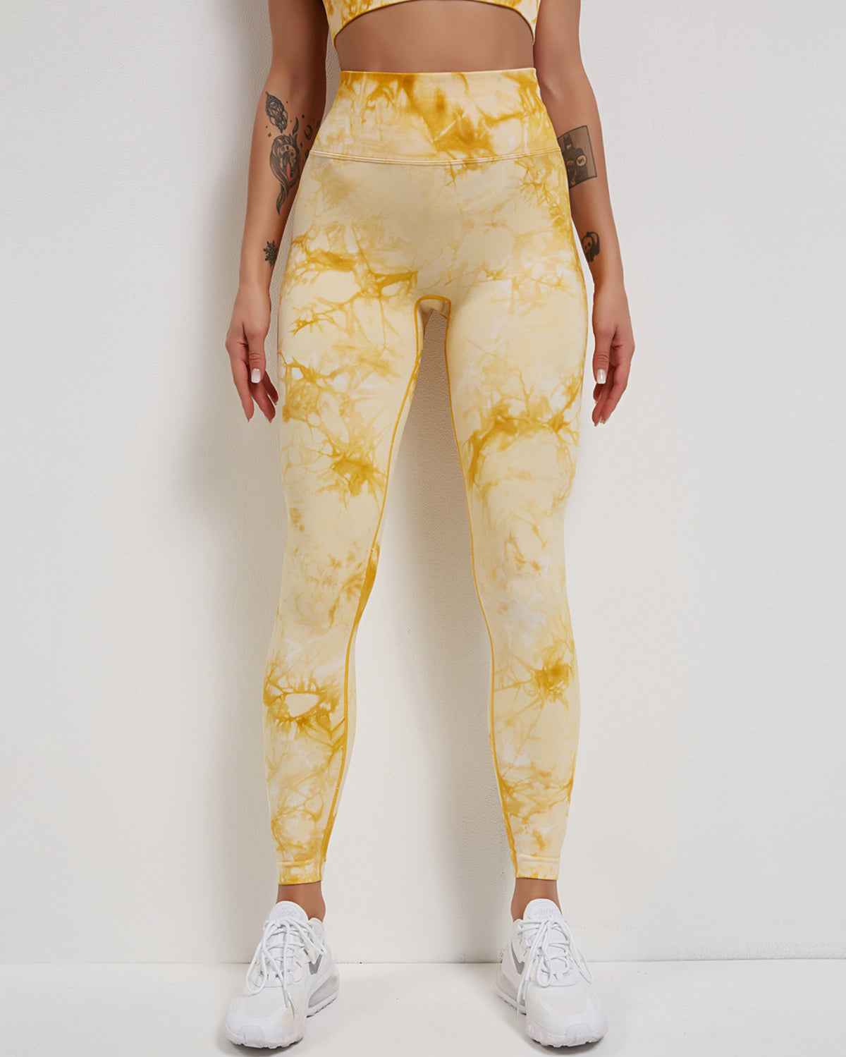 Leggings senza cuciture Fojo Dye - Giallo