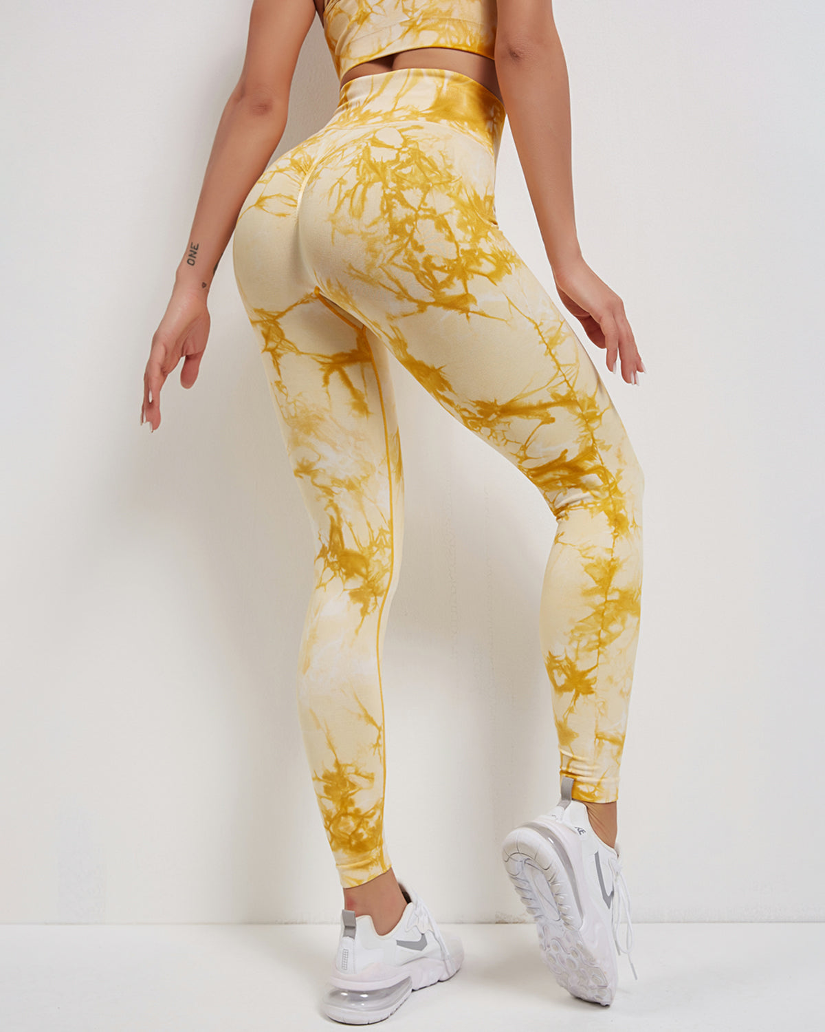 Leggings senza cuciture Fojo Dye - Giallo