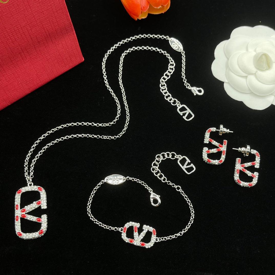 Vintage Silber Diamant Schmuckset