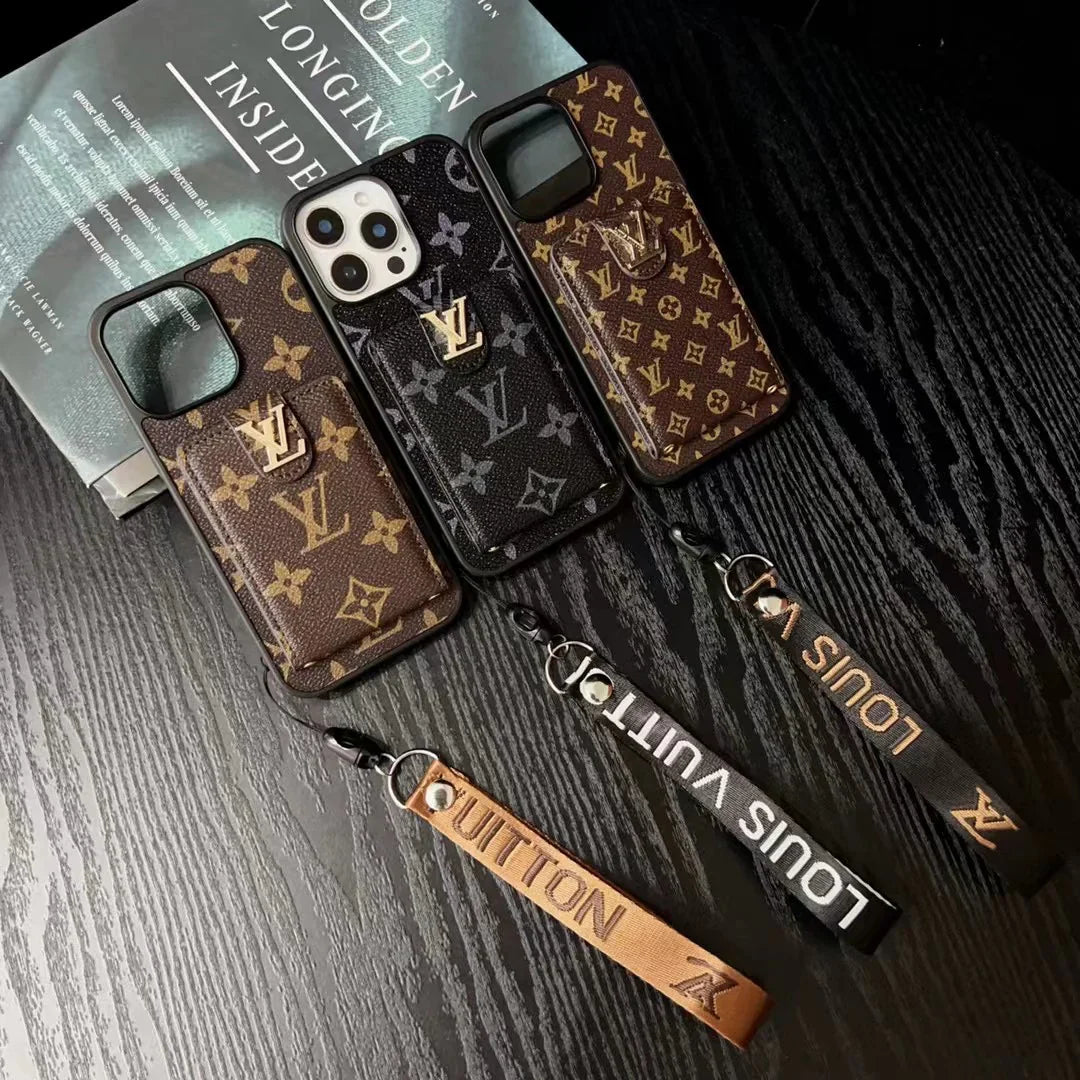 Étui portefeuille à lanière en relief pour Samsung Galaxy