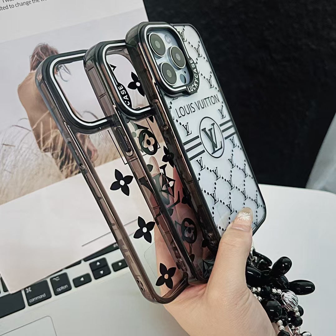 Custodia classica con bracciale in perline d'argento per iPhone