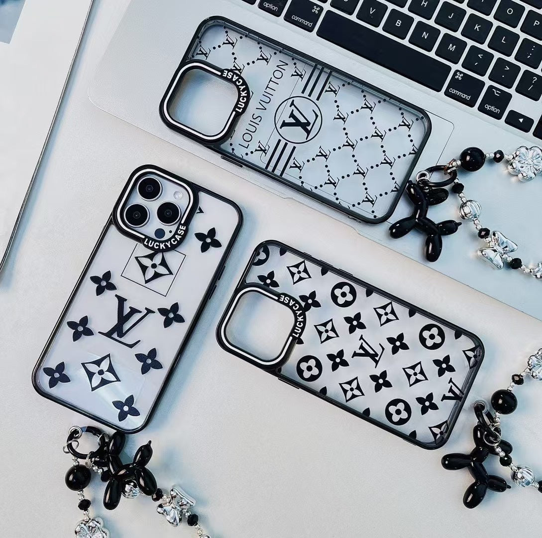 Custodia classica con bracciale in perline d'argento per iPhone