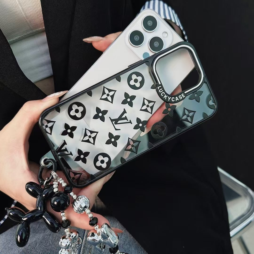 Custodia classica con bracciale in perline d'argento per iPhone
