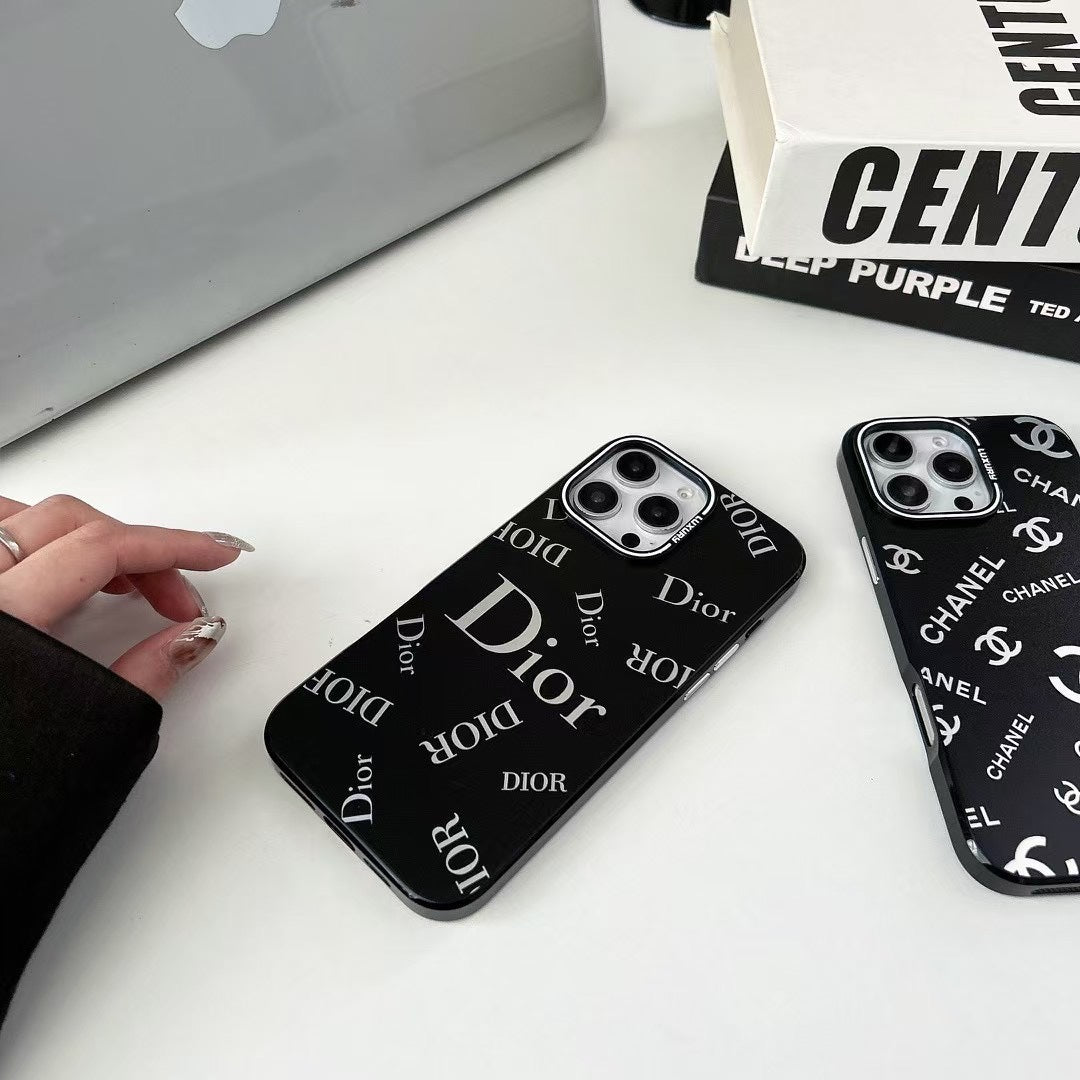 Custodia per telefono in rilievo nera per iPhone