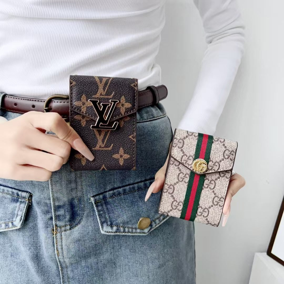 Porta carte multi-slot con logo in metallo a fisarmonica