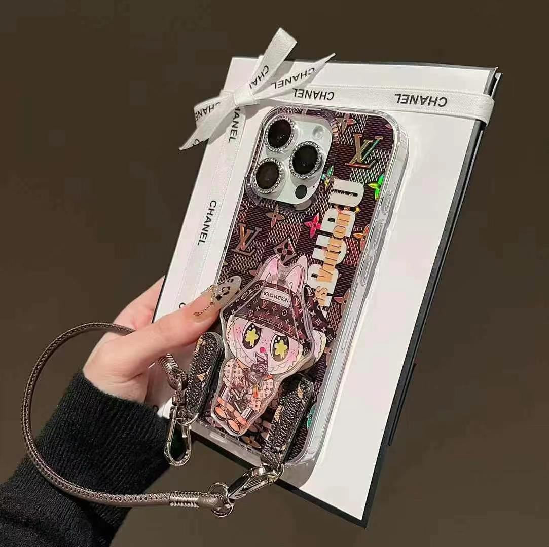 Custodia per telefono con supporto magnetico a forma di cartone animato per iPhone