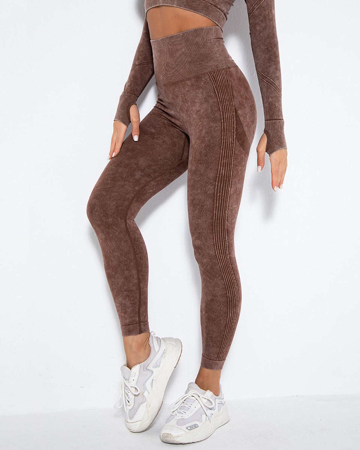 Leggings senza cuciture Idalyne - Marrone