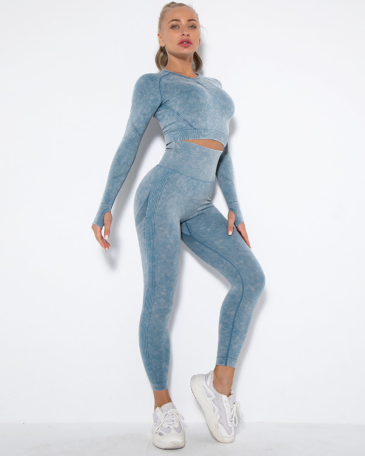 Leggings senza cuciture Idalyne - Blu