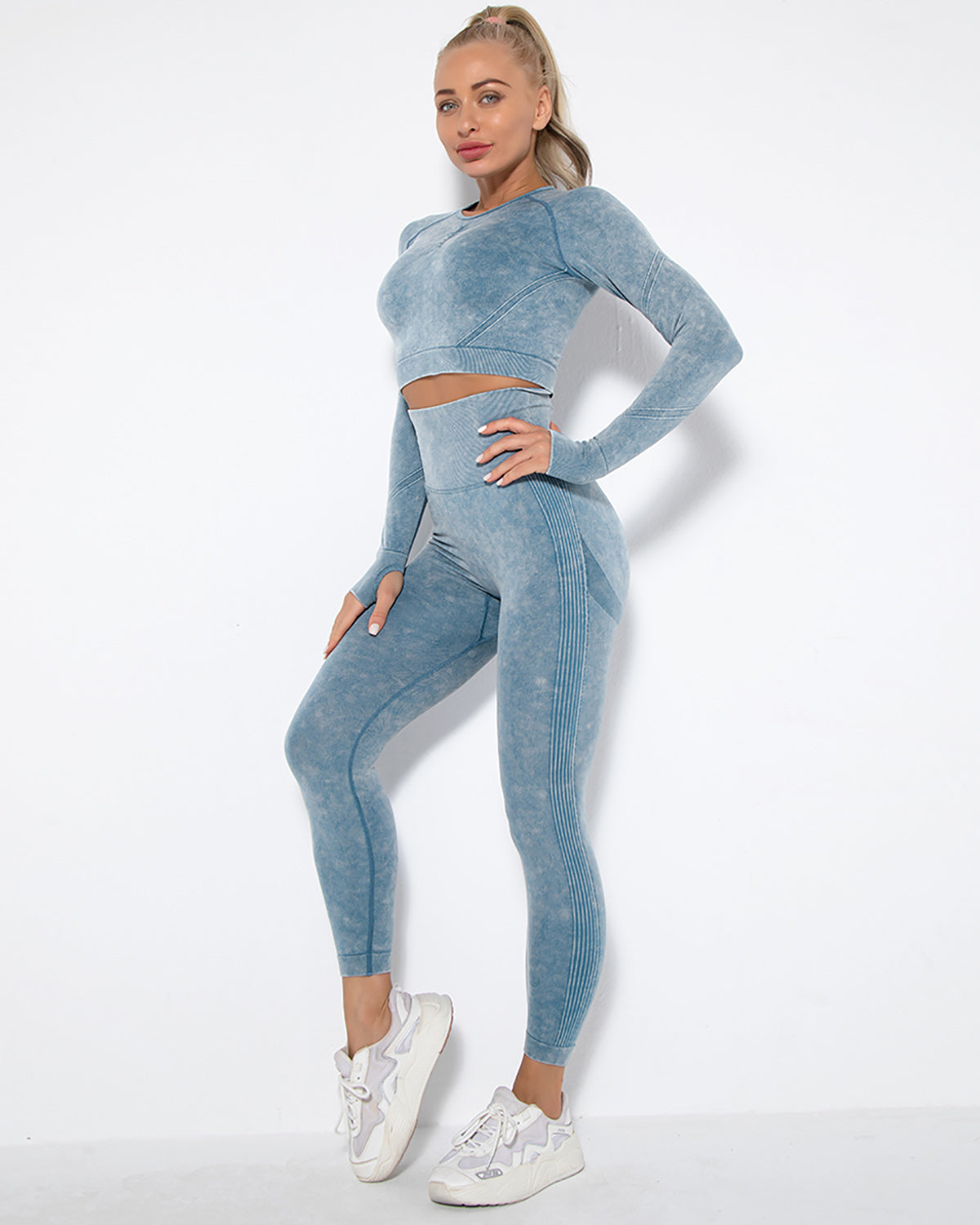 Leggings senza cuciture Idalyne - Blu