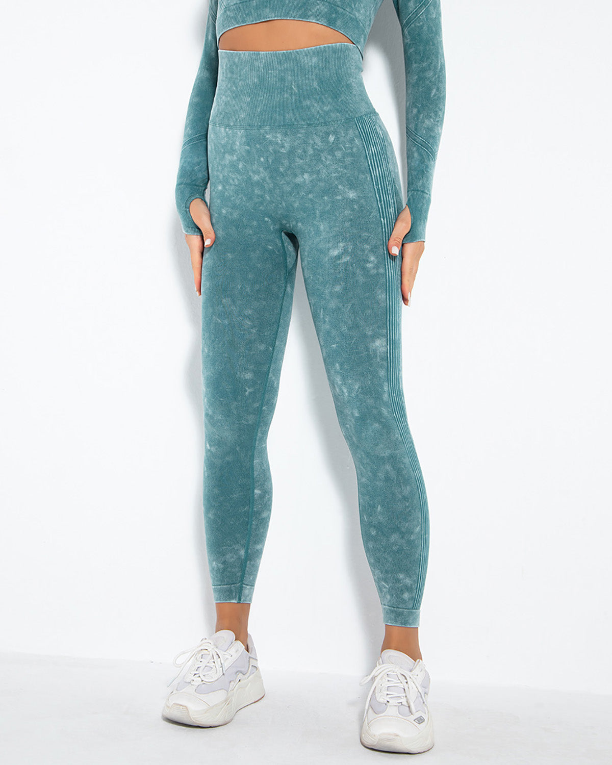 Leggings senza cuciture Idalyne - Verde acqua