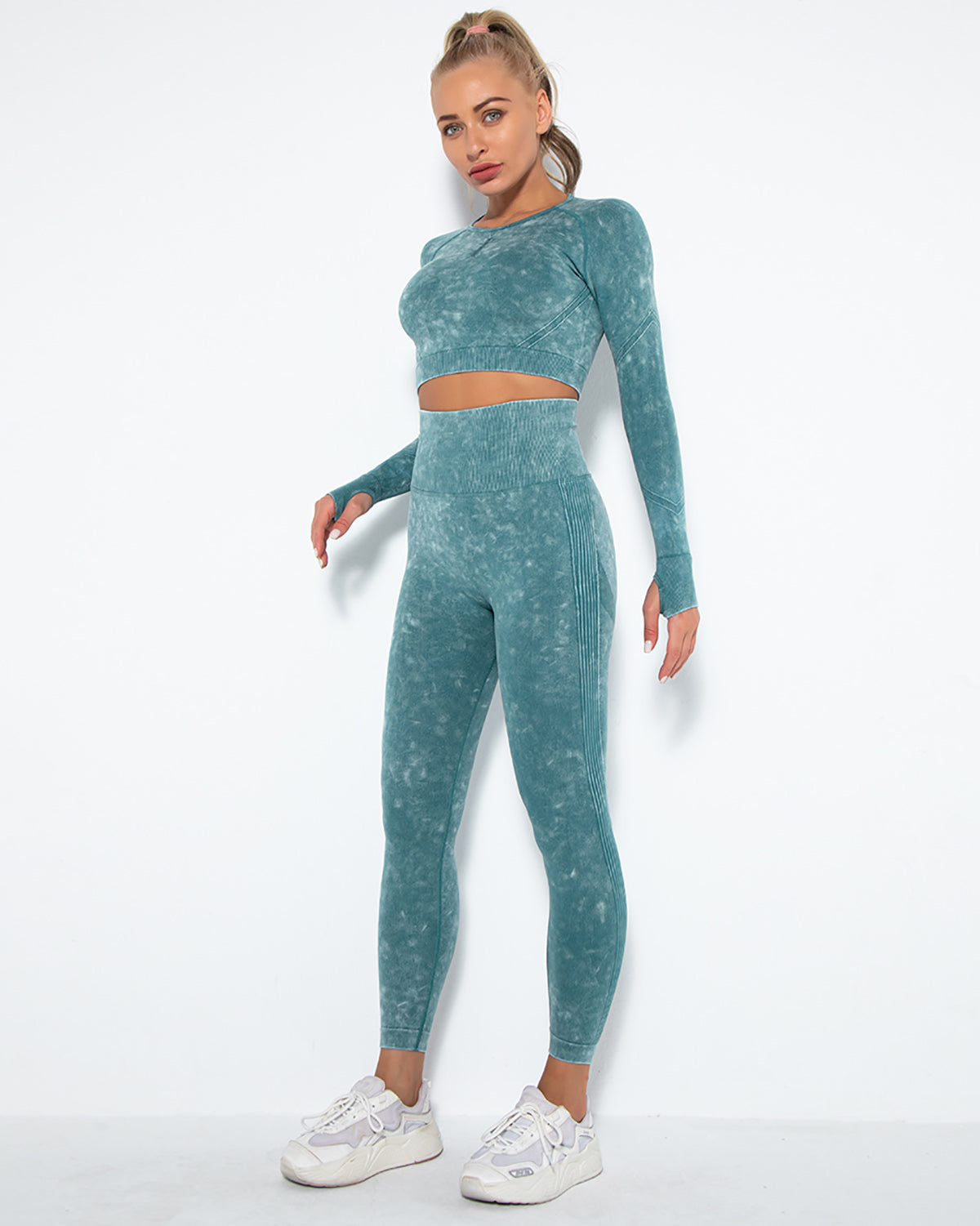 Leggings senza cuciture Idalyne - Verde acqua