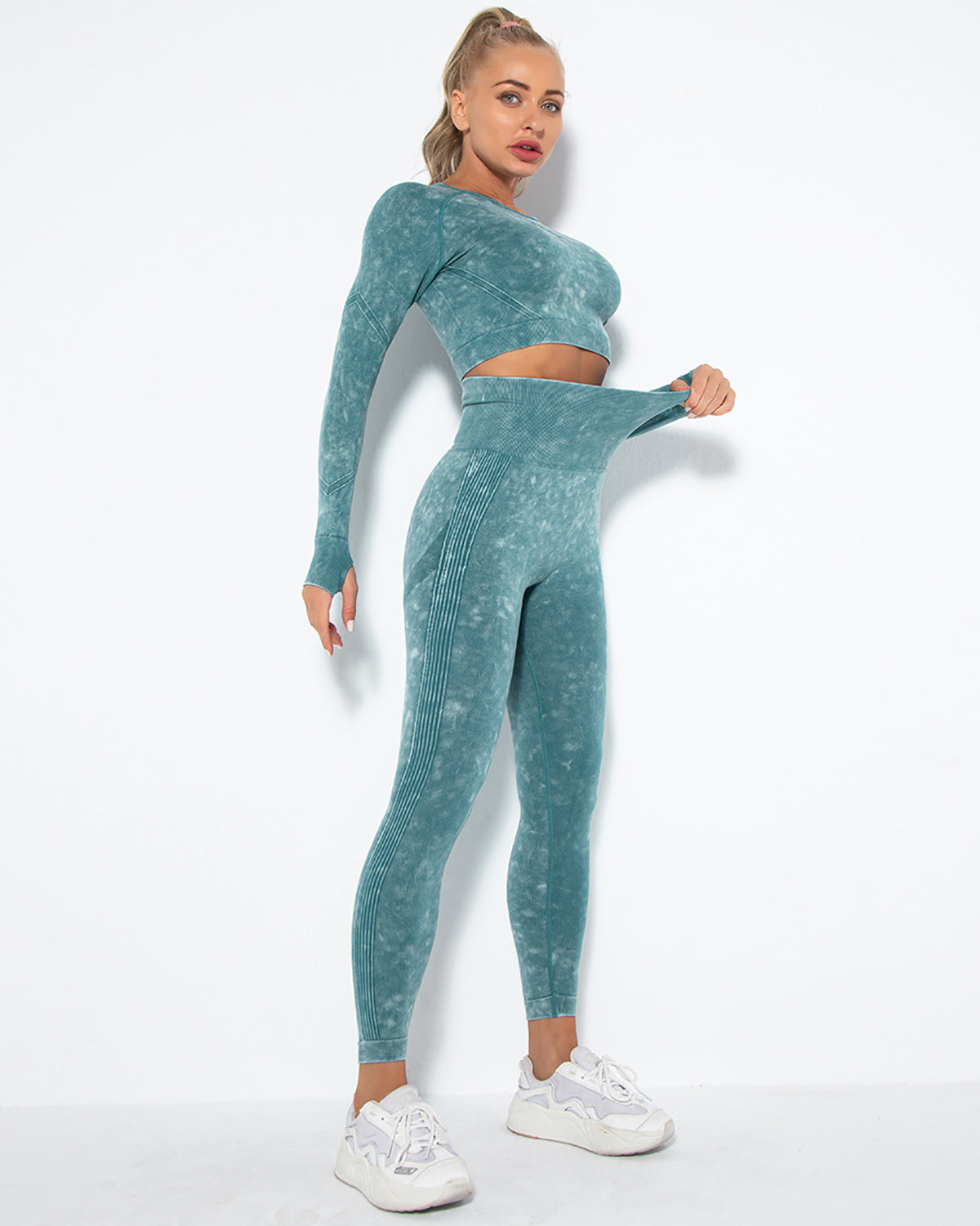 Leggings senza cuciture Idalyne - Verde acqua