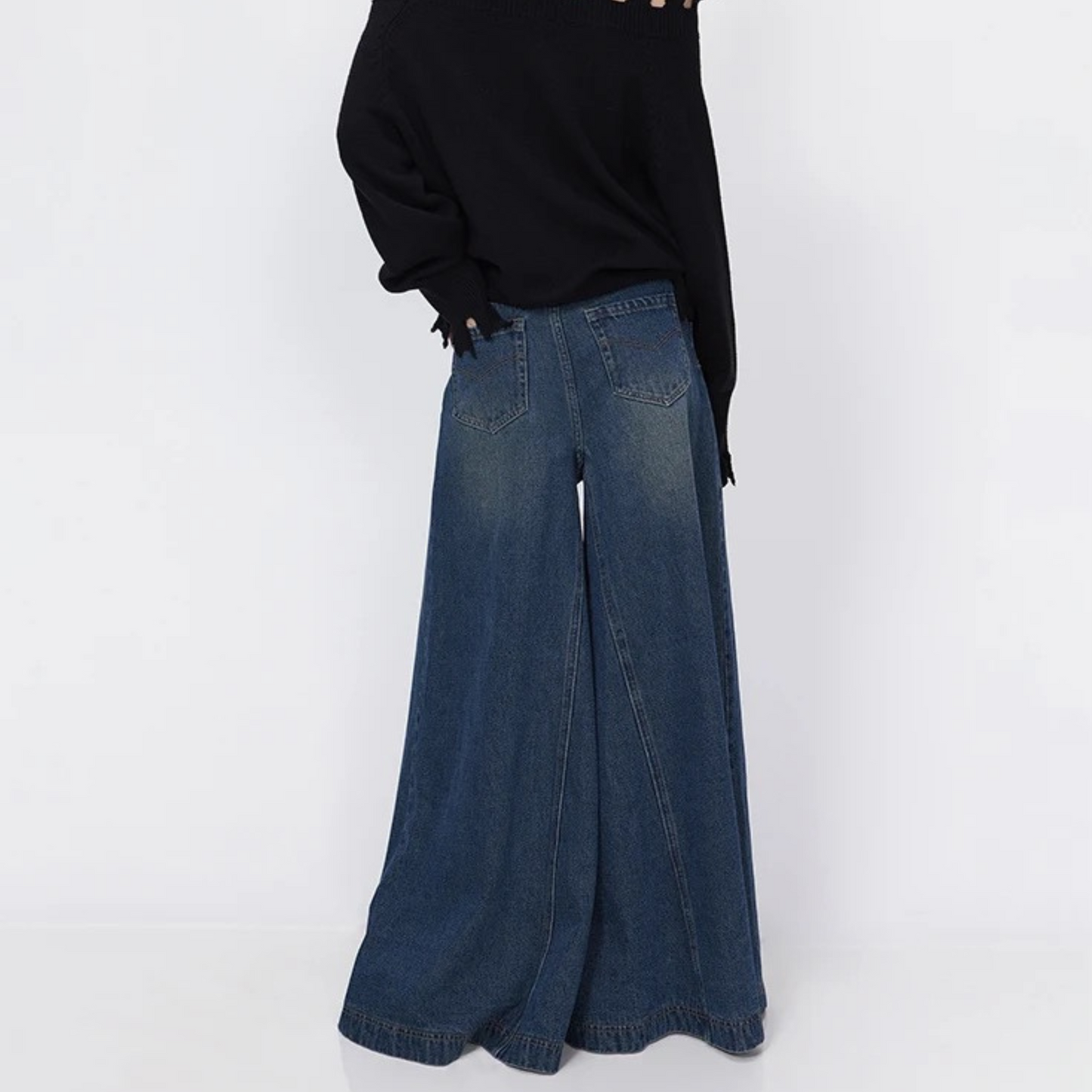 Jeans Y2K Extreme a gamba alta e vita media
