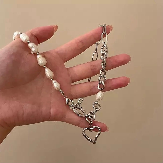 Collana "Cuore di Perla" Y2K