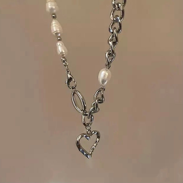 Collana "Cuore di Perla" Y2K