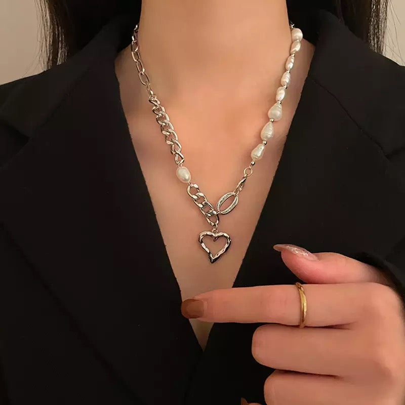 Collana "Cuore di Perla" Y2K