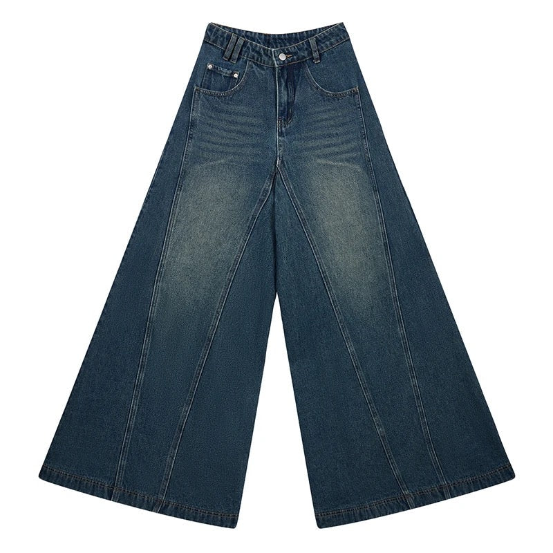 Jeans Y2K Extreme a gamba alta e vita media