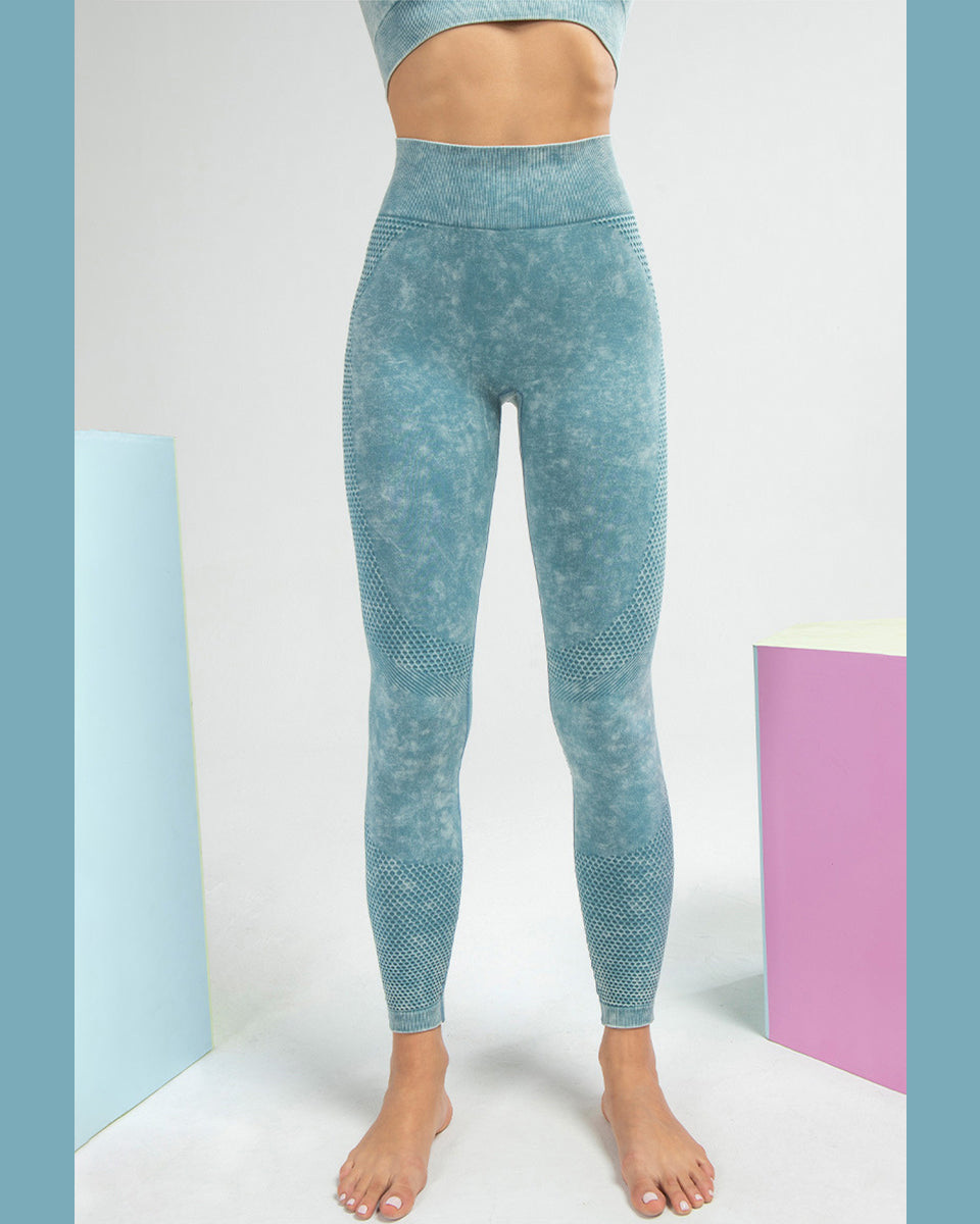 Leggings senza cuciture Infinity - Azzurro