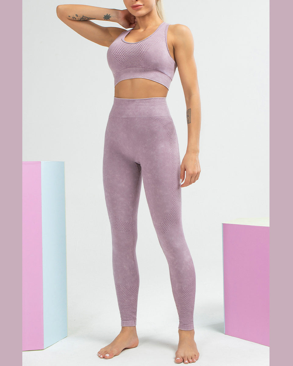 Leggings senza cuciture Infinity - Viola chiaro