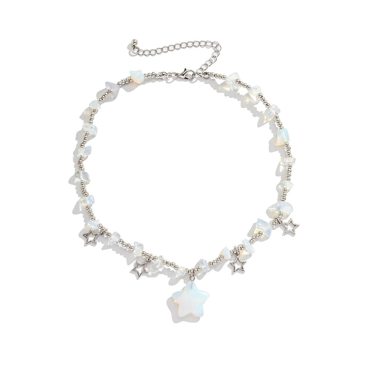 Collana girocollo con perline di pietra a stella