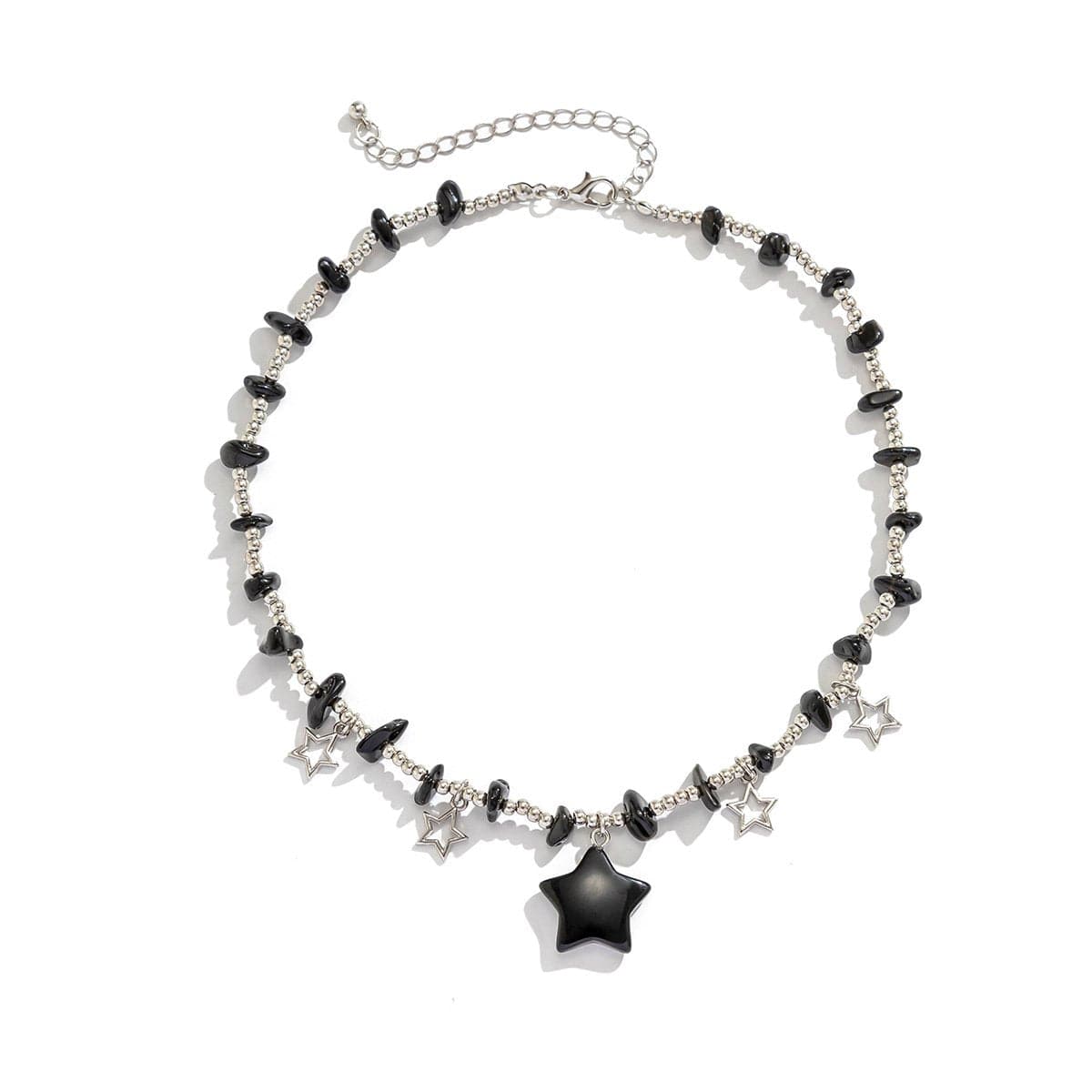 Collana girocollo con perline di pietra a stella