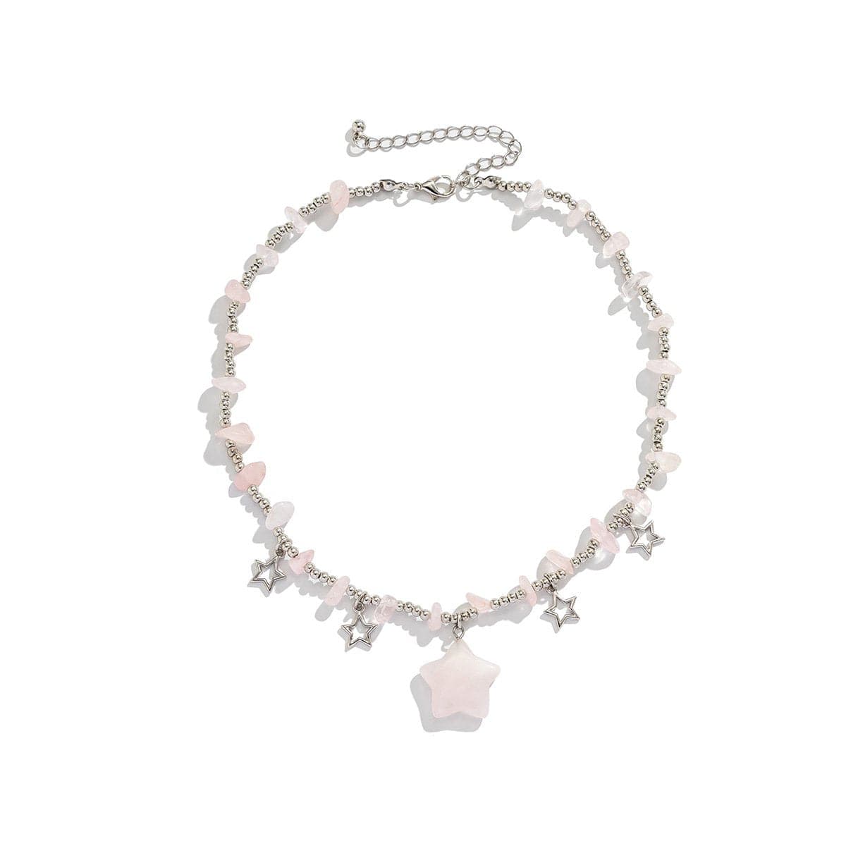 Collana girocollo con perline di pietra a stella