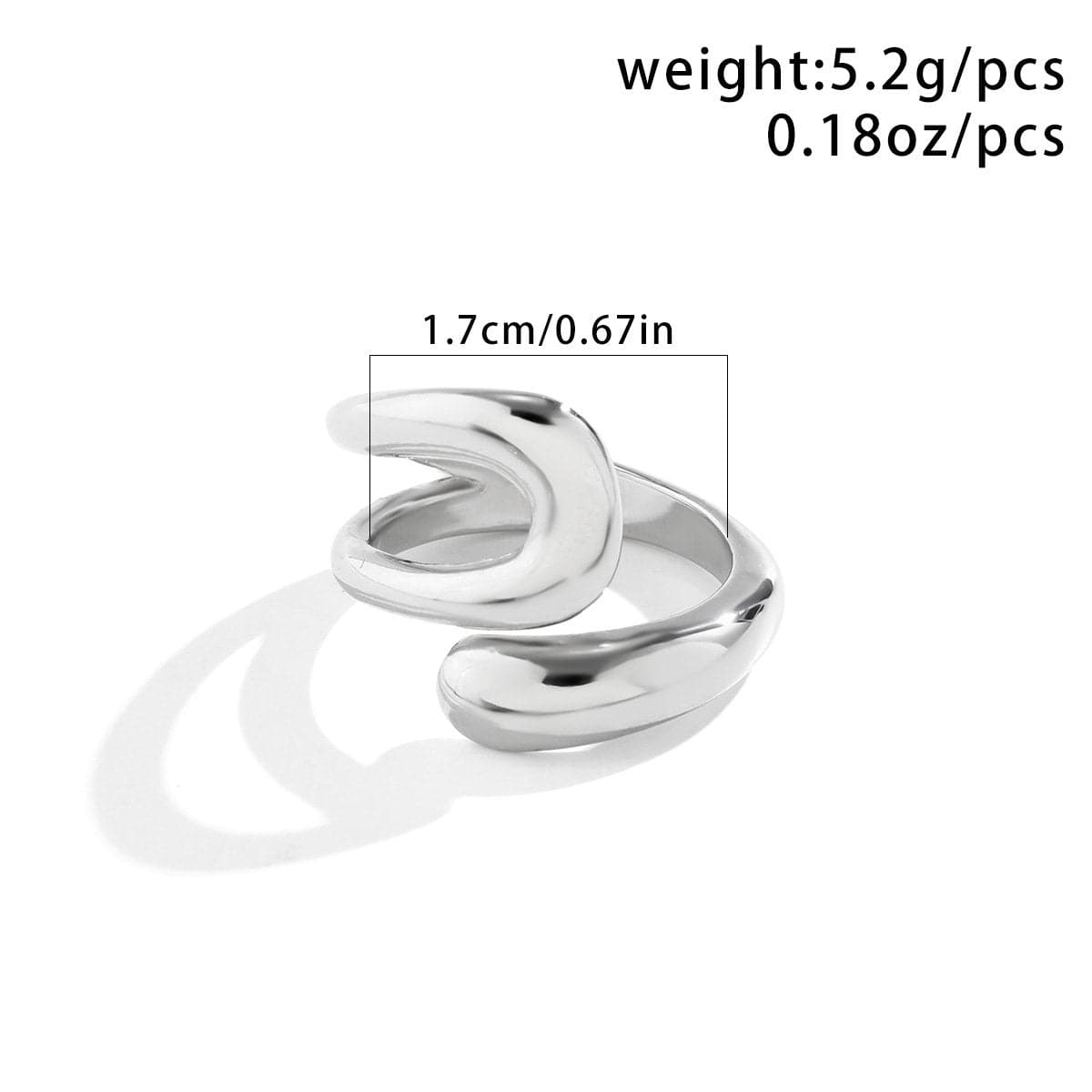 Anello aperto solido irregolare
