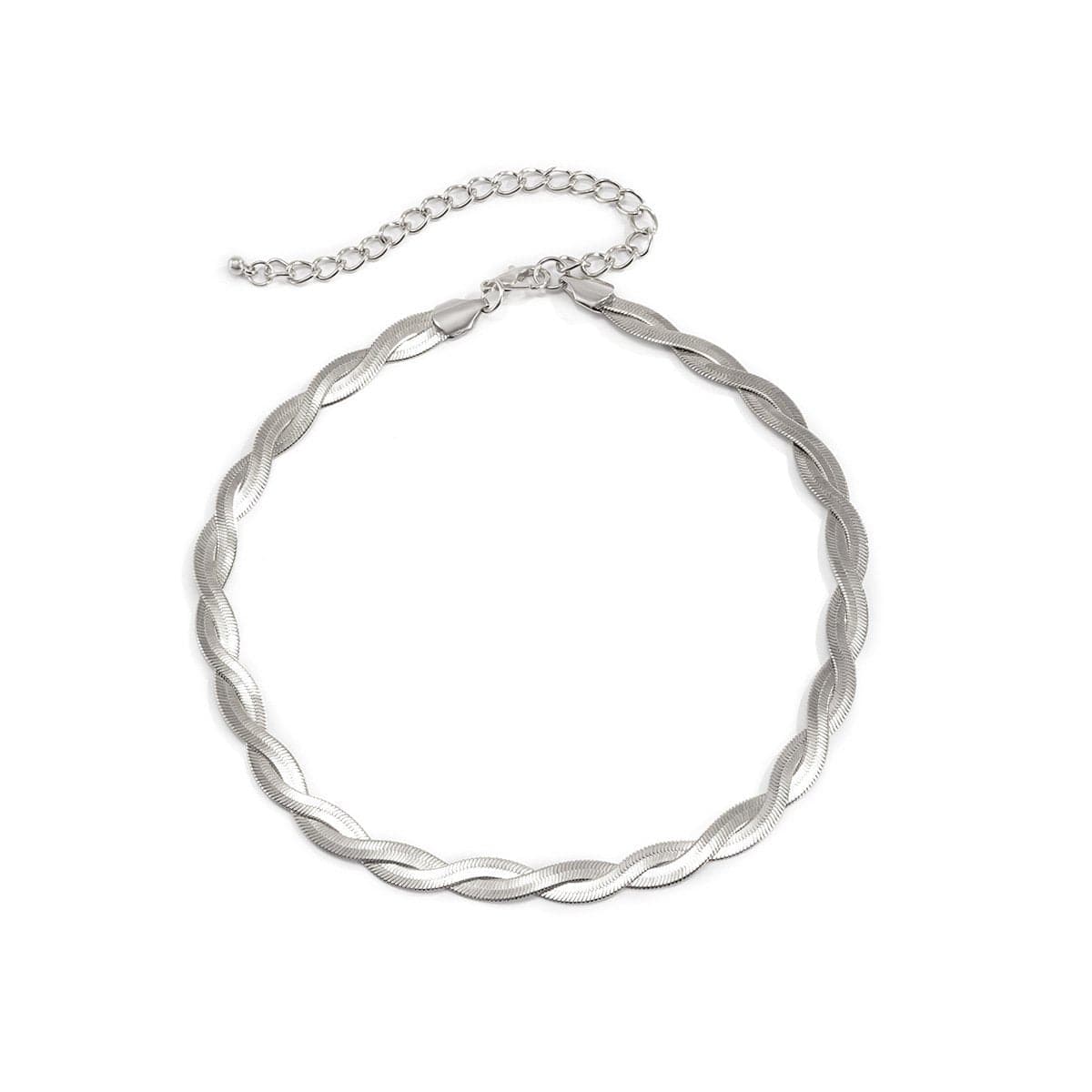 Collana girocollo con intreccio di serpente