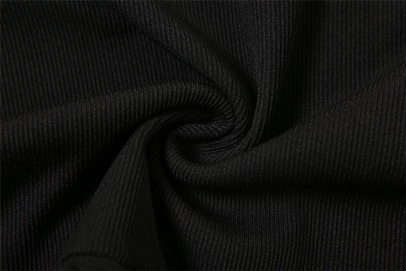 Tuta intera senza maniche con etichetta in metallo e guanti in rete patchwork