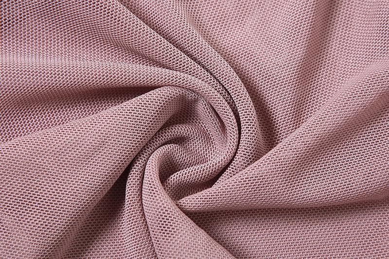 Top corto in rete trasparente con scollo quadrato, corsetto e schiena scoperta con arricciature