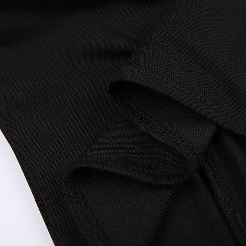 Top corsetto con schiena scoperta e allacciatura a collo alto con applicazioni floreali