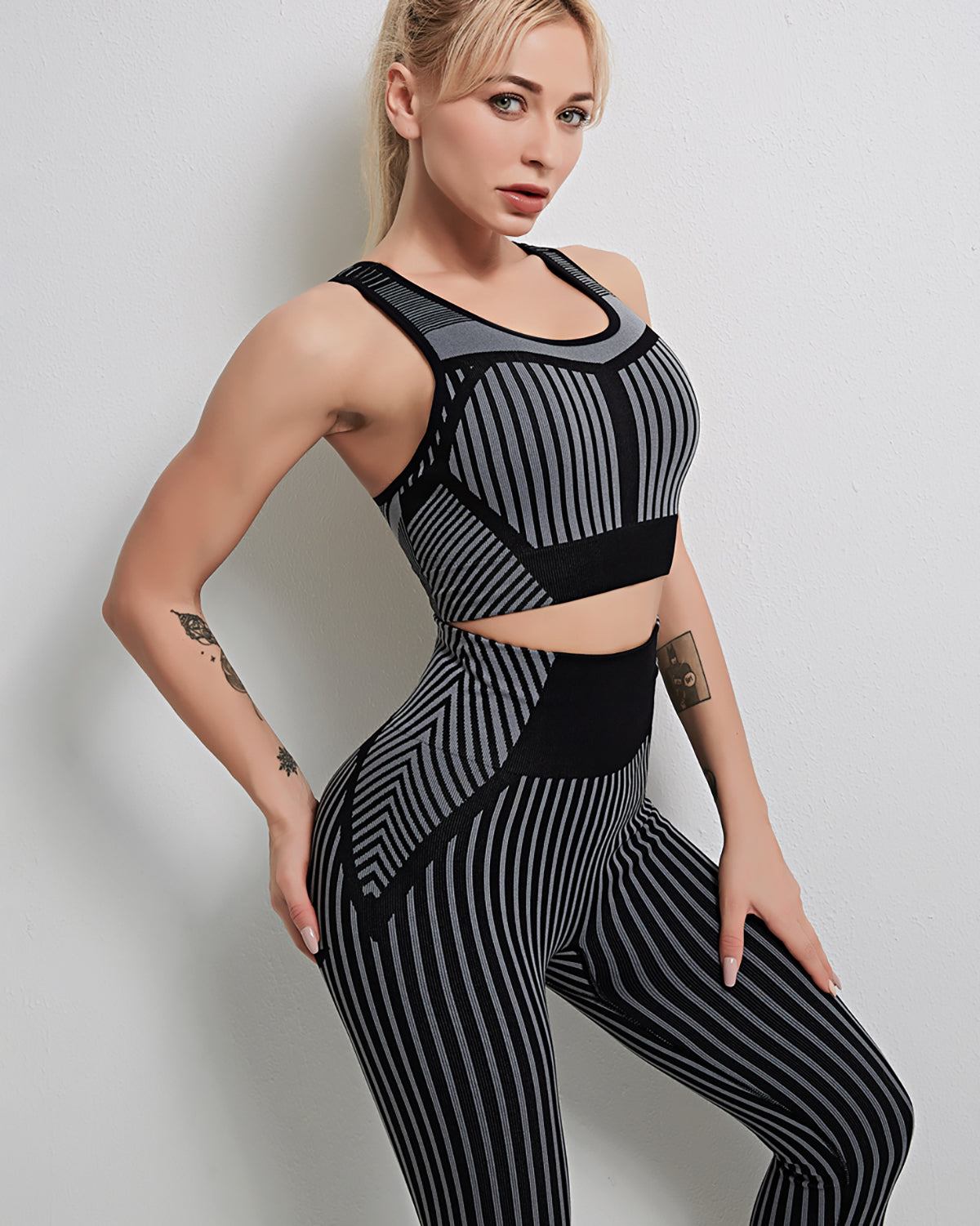Leggings senza cuciture Morgen - Nero