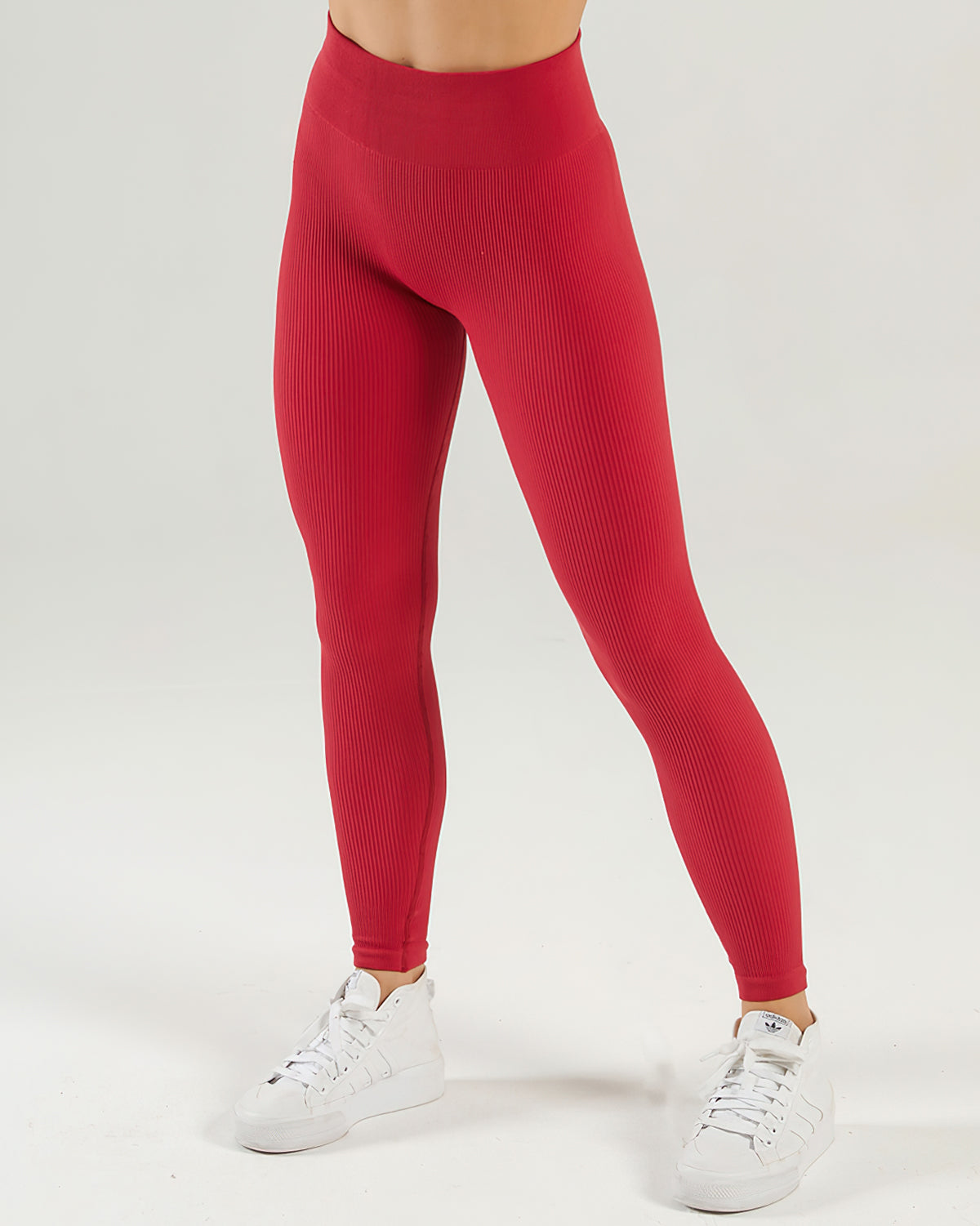Leggings senza cuciture a coste Nieve - Cardinale