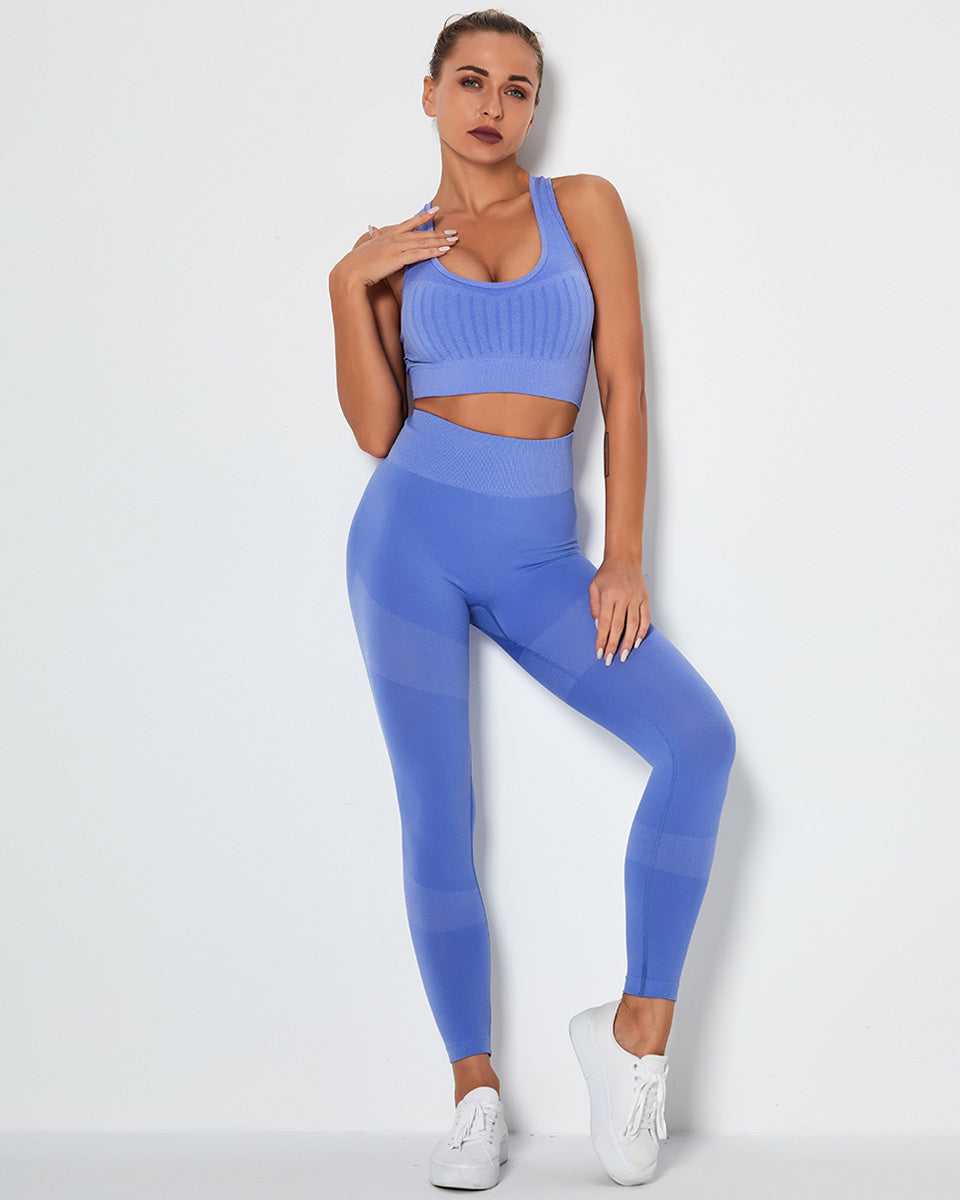 Leggings senza cuciture Penelope - Azzurro